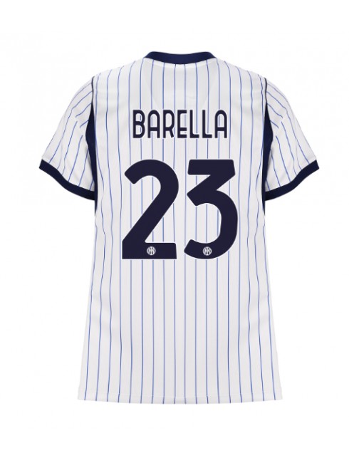 Ženski Nogometna dresi replika Inter Milan Nicolo Barella #23 Gostujoči 2026-27 Kratek rokav Ženski Nogometna dresi replika Inter Milan Nicolo Barella #23 Gostujoči 2026-27 Kratek rokav